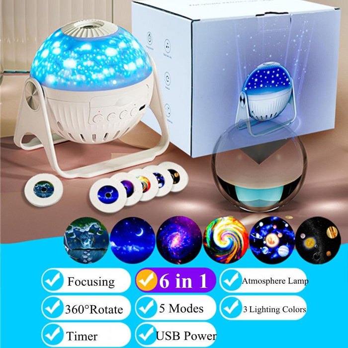 Galactic Wonder 7-in-1 LED Star Projector Lamp - Transform Your Space into a Celestial Masterpiece