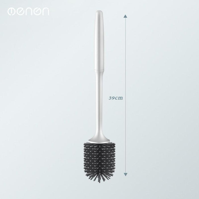 Silicone Toilet Brush Set with Rapid Water Drainage and Versatile Mounting Options