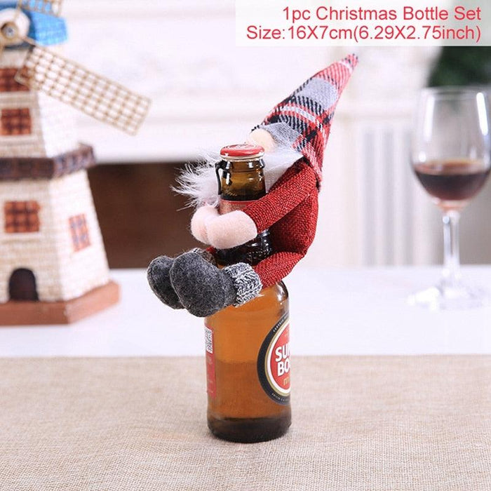 Holiday Cheer Wine Bottle Dress: Celebrate in Festive Elegance