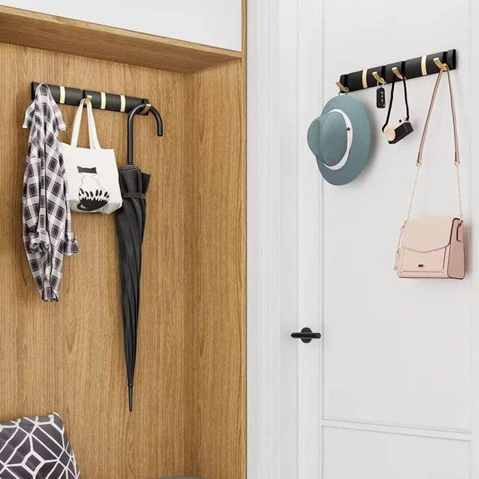 Folding Towel Rack Hooks with Easy Nail-Free Installation for Bathroom and Wall Storage