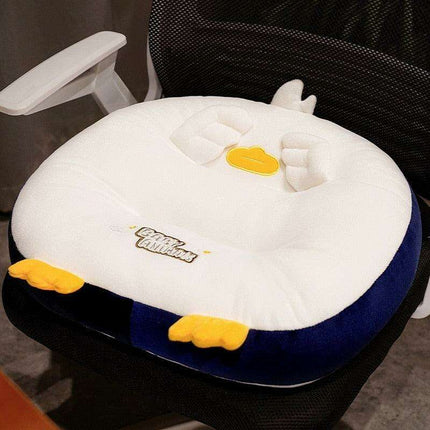 Kawaii Critter Plush Seating Cushion - Cozy Office Mat