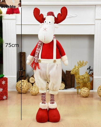 Enchanting Christmas Figurine Collection: Santa, Snowman, and Elk for Festive Home Decor