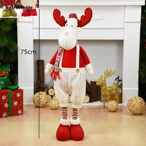 Enchanting Handcrafted Christmas Dolls: Santa Claus, Snowman, and Elk Figurines for Festive Decor