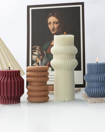 Chic Striped Geometry Silicone Mold for Elegant Crafting