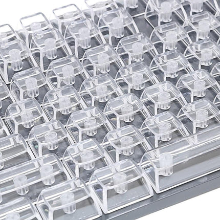 Crystal Clear Custom Keycap Set for MX Mechanical Keyboards - 132 Keys for Personalization