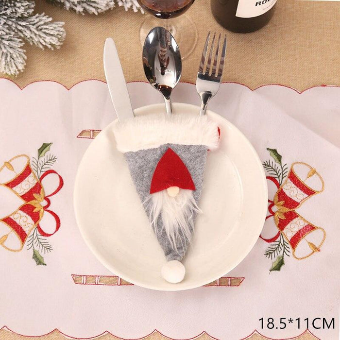 Whimsical Gnome-Themed Christmas Chair Cover - Festive Home Accent