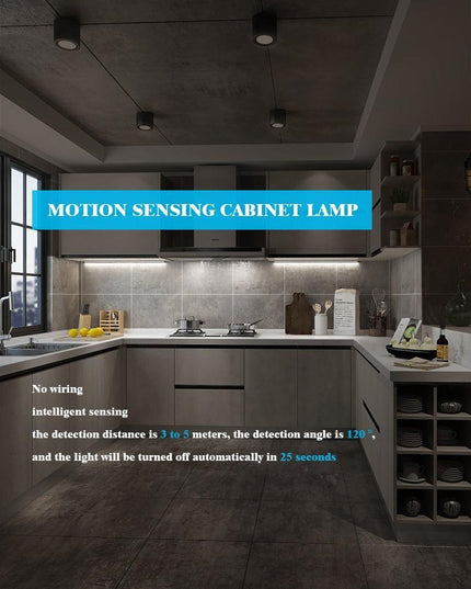 Smart Motion Sensor LED Under Cabinet Light with Customizable Color Settings