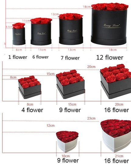 Eternal Romance Rose - Heart-Shaped Forever Floral Display