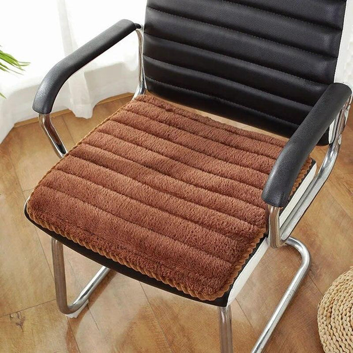 Winter Plush Dining Chair Cushion - Ultimate Comfort and Warmth for a Deluxe Dining Atmosphere!