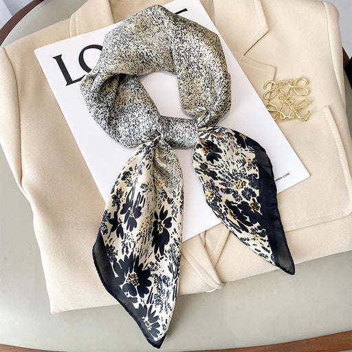 Luxury Silk Scarf for Women - Four Seasons Square Kerchief Sunscreen Scarves