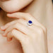 Gothic Elegance: Stunning Sapphire Ring with European and American Flair