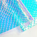 Rainbow Shiny Iridescent Snake Textured PVC Fabric - Holographic Laser Finish