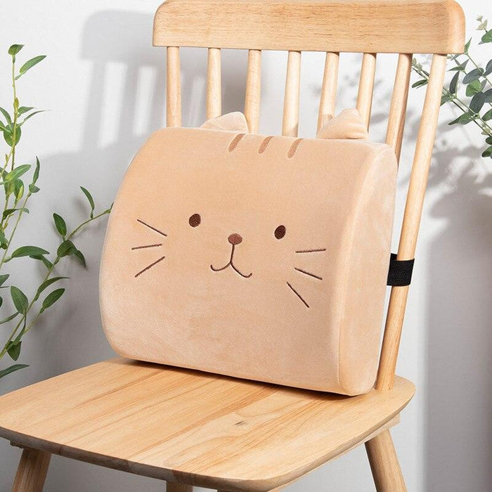 Get Comfy and Cute with our Cartoon Cat Memory Foam Office Cushion