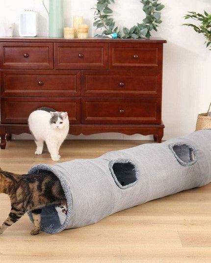 Interactive Peekaboo Pet Tunnel with Fun Ball - Engaging Playtime Adventure for Your Furry Companions