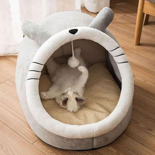Cat Bed House Kennel Nest Round Pets Sleeping Cave Kitten Beds Pet Basket Cozy Kitten Lounger Cushion Cat House Tent Dog House-0-Très Elite-E-S (31X30X28cm)-Très Elite
