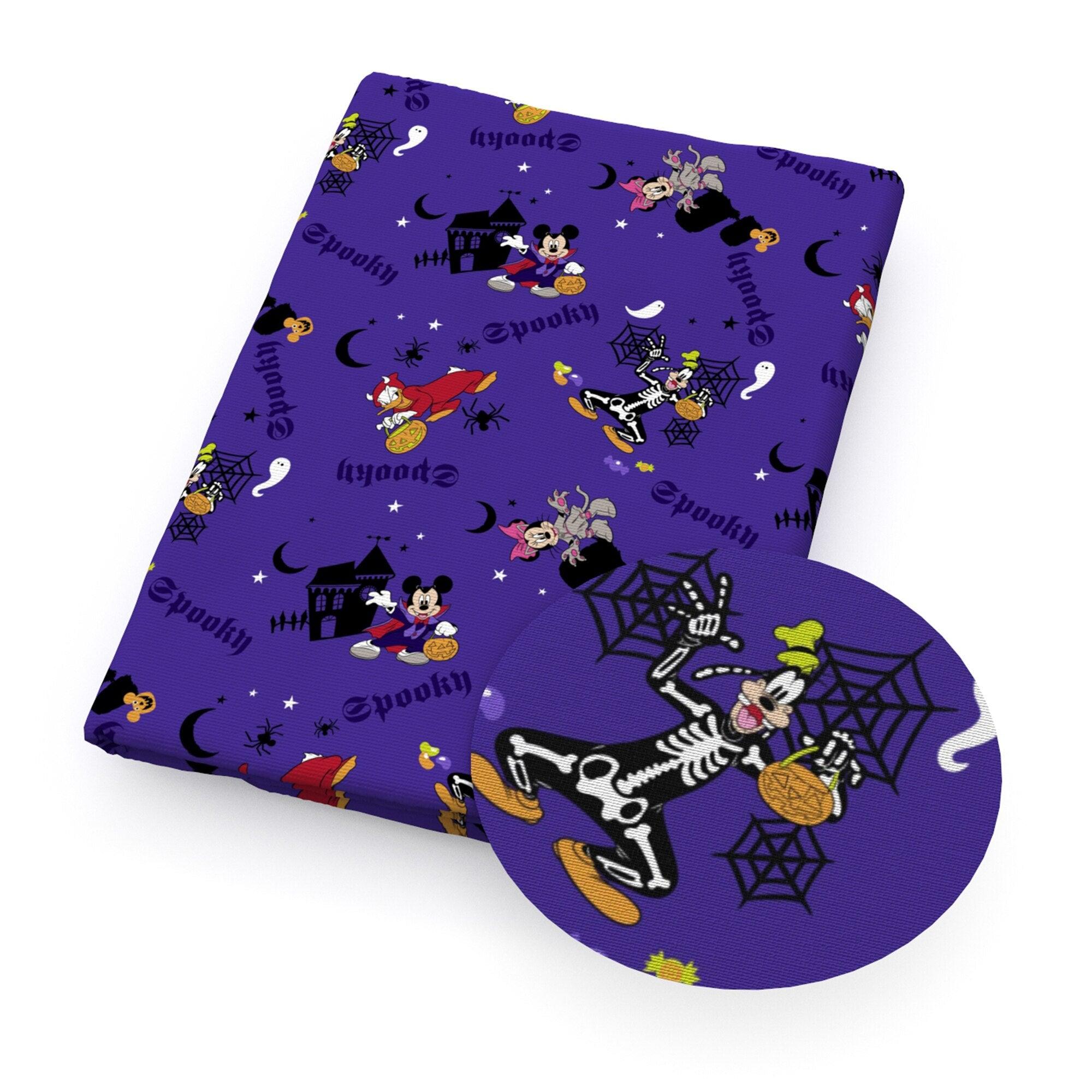 Disney Mickey Mouse Halloween 20*33cm Faux Leather Sheets Synthetic Fabric for Earring Bags Bow Jewelry Wallet DIY Craft-0-Très Elite-1108295-20x33cm-Très Elite
