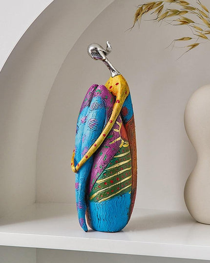 Vibrant Resin Abstract Sculpture for Modern Home Aesthetics