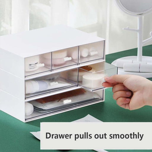 Efficient White Plastic Desk Drawer Organizer for Home and Office Storage Optimization