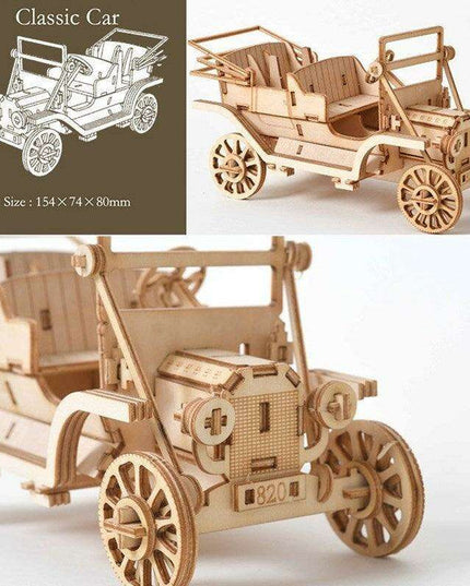 Creative 3D Wooden Transportation Puzzle Kit - Inspiring Learning Through Play