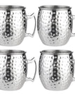 4PCS Hammered Silver / 530ml