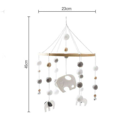 Musical Wooden Baby Crib Mobile - Safe Developmental Toy for Infants