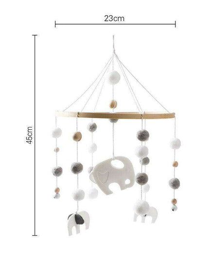 Musical Wooden Baby Crib Mobile - Safe Developmental Toy for Infants