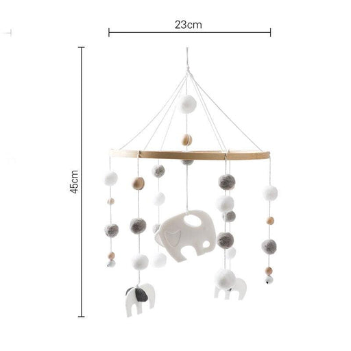 Musical Wooden Baby Crib Mobile Bed Bell Toy Set for Infants 0-12 Months