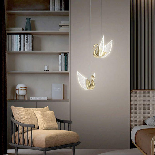 LED Pendant Lamp - Swan Chandeliers for Fashionable Indoor Lighting