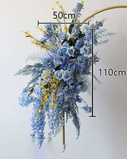 Opulent Blue Rose and Hydrangea Floral Masterpiece for Ultimate Sophistication