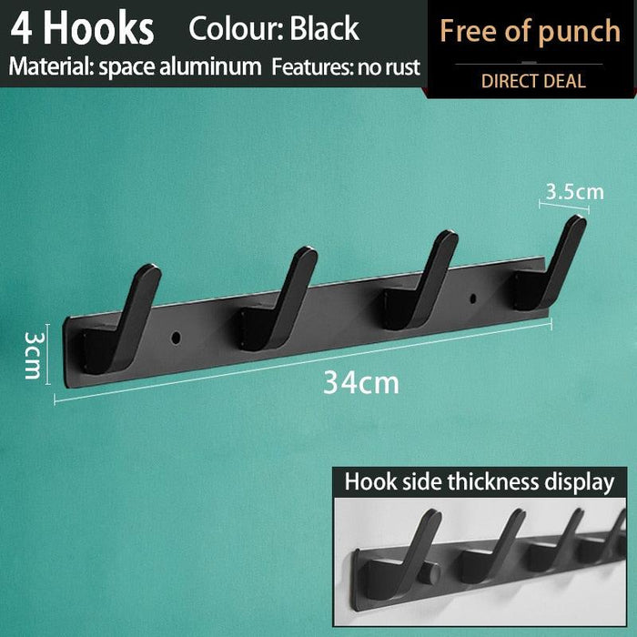 Space-Saving Aluminum Hook Organizer: Efficient and Stylish Storage for Any Room
