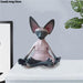 Buddha Cat Zen Figurine: Handcrafted Serenity for Relaxation