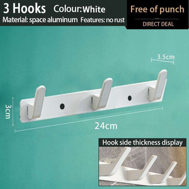 Space-Saving Aluminum Hook Organizer: Efficient and Stylish Storage for Any Room