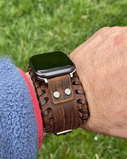 Timeless Calf Leather Apple Watch Band - Classic Vintage Charm