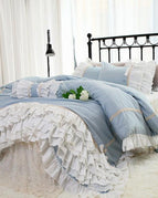 Set of 4 - w/ Embroidery bedskirt