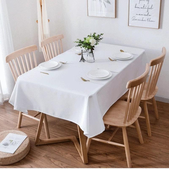 White Elegance Adjustable Tablecloth for Any Occasion