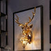 Elegant Gold/Silver Deer Head Wall Lamp with LED Light Source - Ideal for Living Room and Bedroom Décor