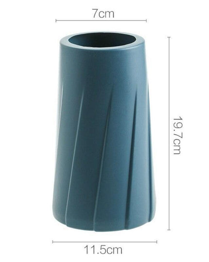 Elegant Ceramic-Finish Plastic Vase with Nordic Charm