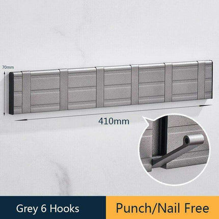 Modern Electroplated Aluminum Wall Hook Set - Elegant Storage Solution