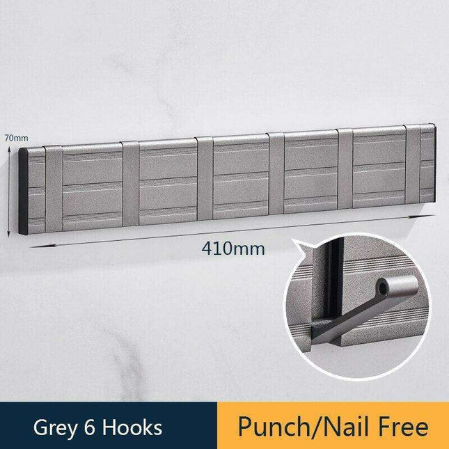 Modern Electroplated Aluminum Wall Hook Set - Elegant Storage Solution