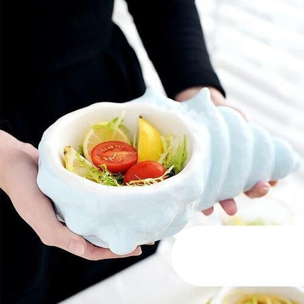 Seashell Splendor: Handcrafted Ceramic Tableware from the European Hotel Collection for Luxurious Dining..