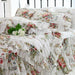 Elegant Ruffle Lace and Garden Flower Cotton Bedding Set - Custom Sizes Available