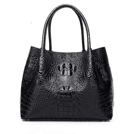 Luxurious Crocodile Pattern Leather Handbag for Stylish Women