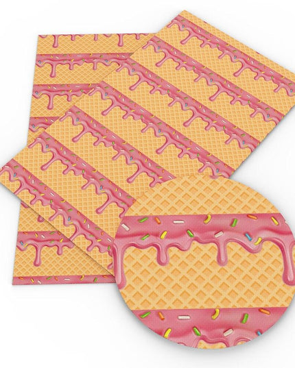 Whimsical Cake Candy Faux Leather Crafting Kit for DIY Accessories and Bags