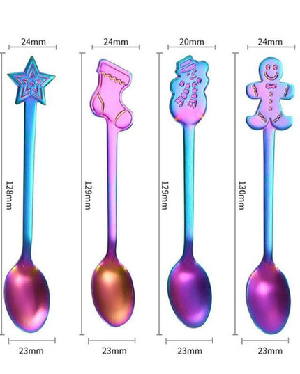 Joyful Holiday Spoon Set for Festive Dining