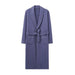 Sophisticated Comfort: Three-Layer Grey Cotton Men's Bathrobe for Winter Relaxation