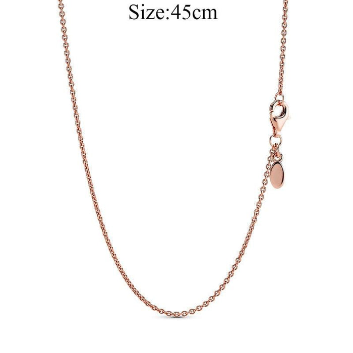 Elegant Customizable 925 Silver O Pendant Necklace for Women - Essential Minimalist Accessory