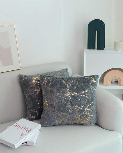 Nordic Elegance Luxe Cushion Cover Set in Timeless Black and Grey