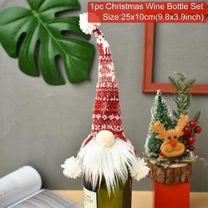 Festive Wine Bottle Cover - Elevate Your Holiday Decor Style