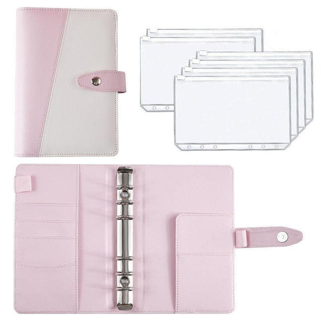 Elegant A6 Vegan Leather Organizer with Customizable Pages and Secure Zip Pockets for Seamless Planning