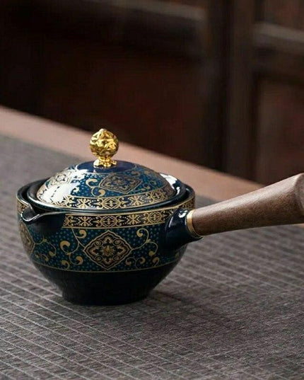 Revolutionary Spinning Porcelain Tea Set for Effortless Brewing